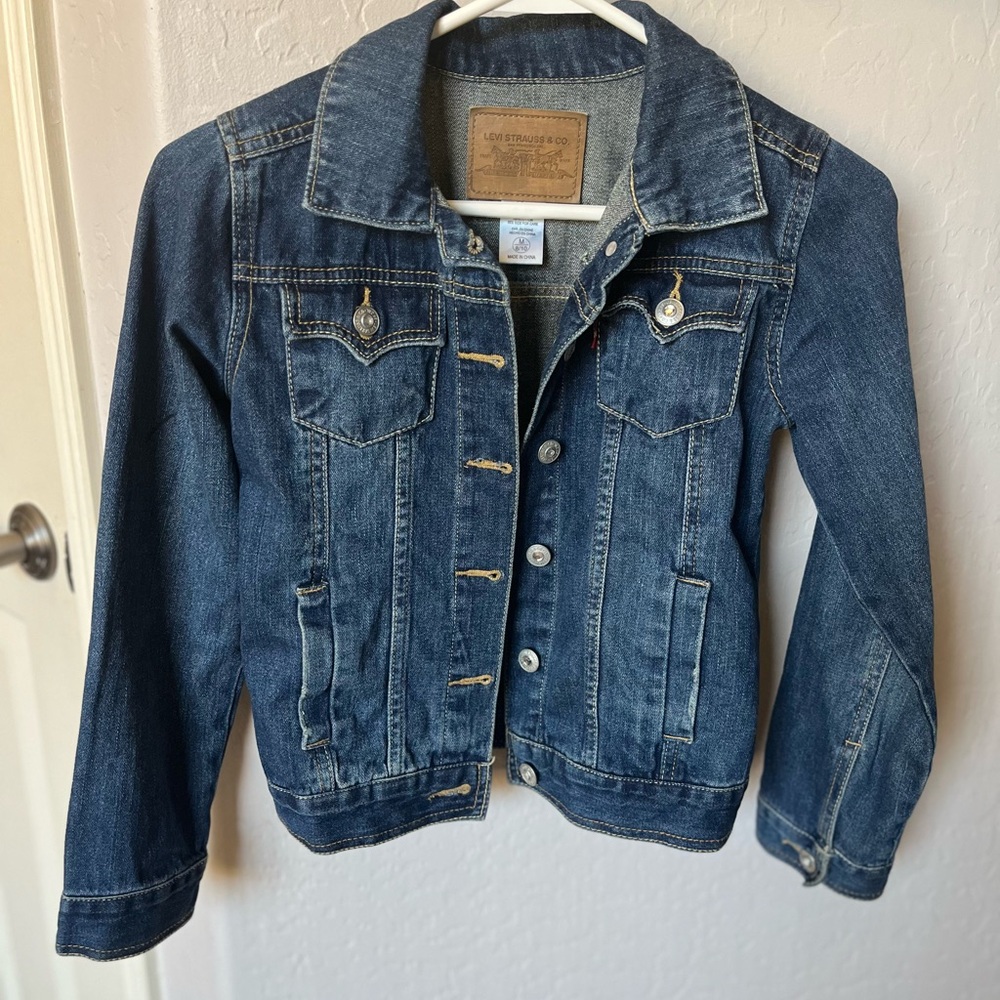 Levi's Kids Dark Blue Denim Trucker Jacket